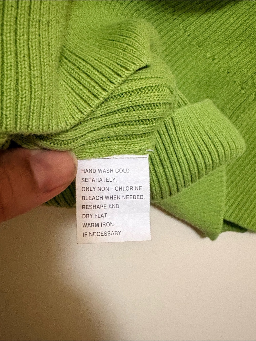 Bright Green Ribbed Cowl-Neck Sweater - Picture 8 of 8